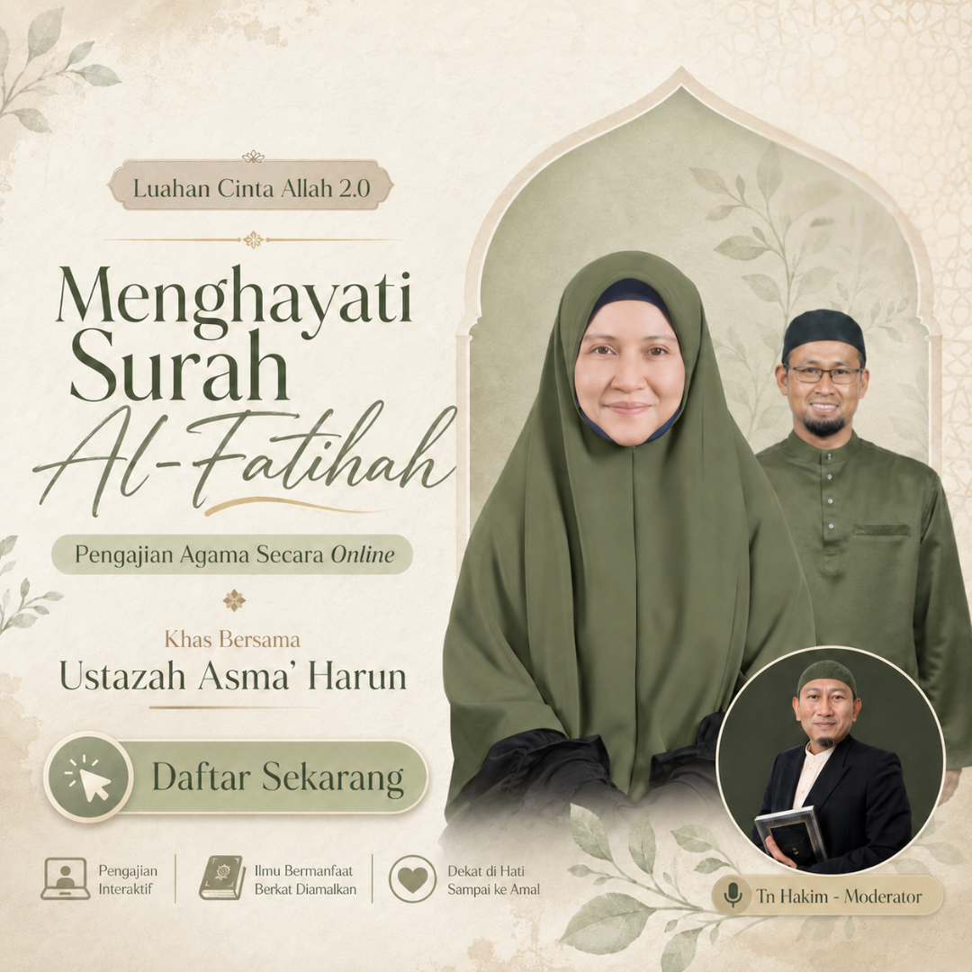Poster Luahan Cinta Allah 2.0 bersama Ustazah Asma’ Harun, Tengku Fazli dan Tuan Hakim
